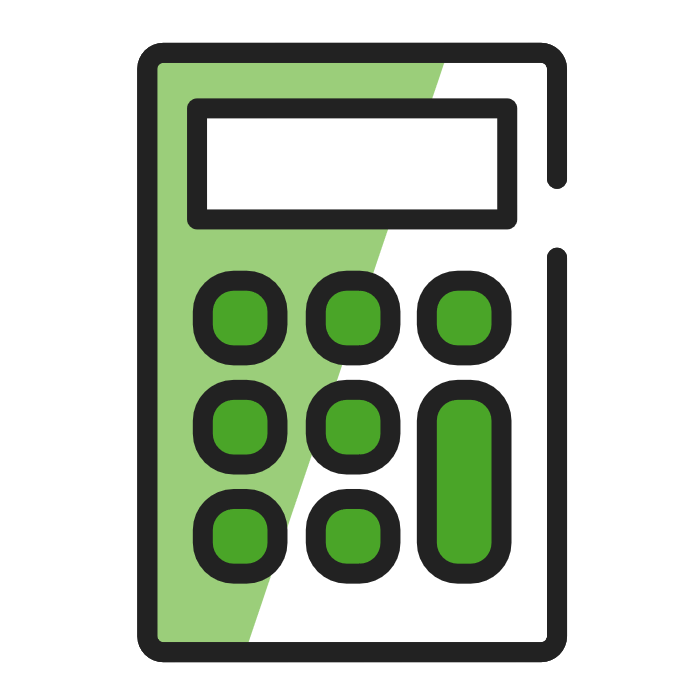 calculatrice verte