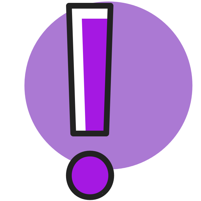condition violet exclamation