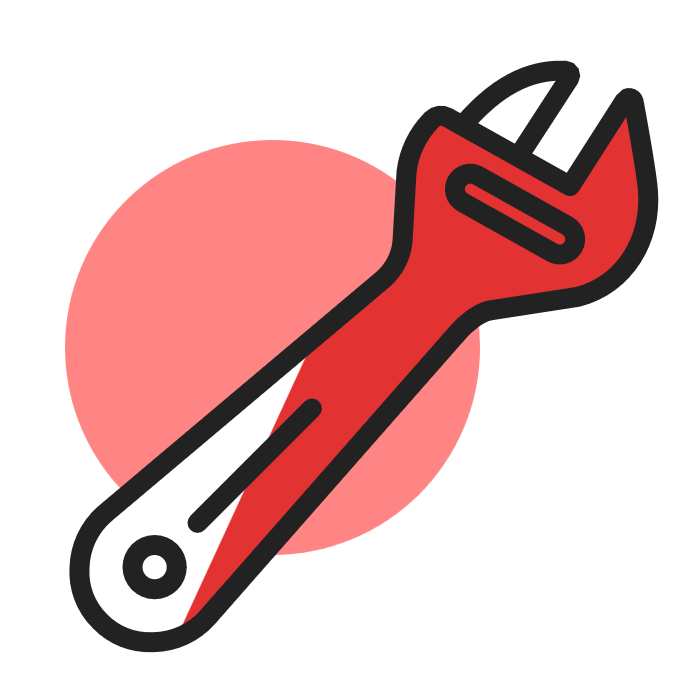 outil clé rouge
