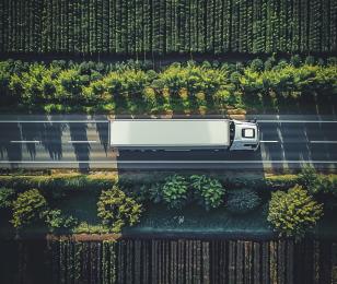 Camion vu du ciel